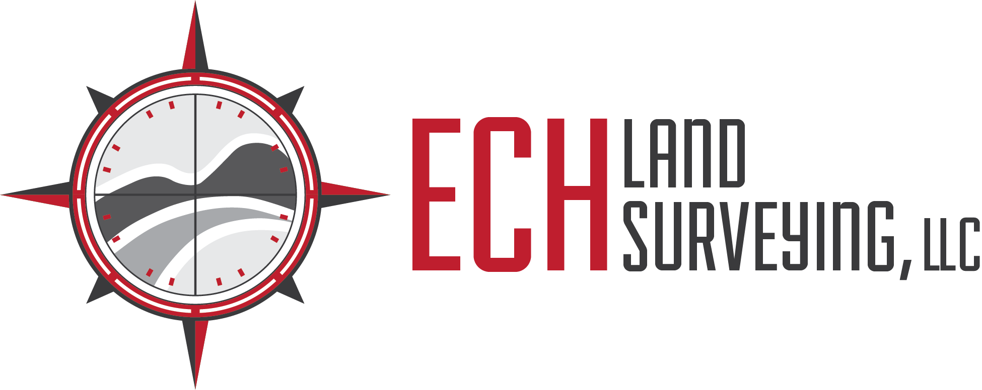 ECH Land Surveying Logo